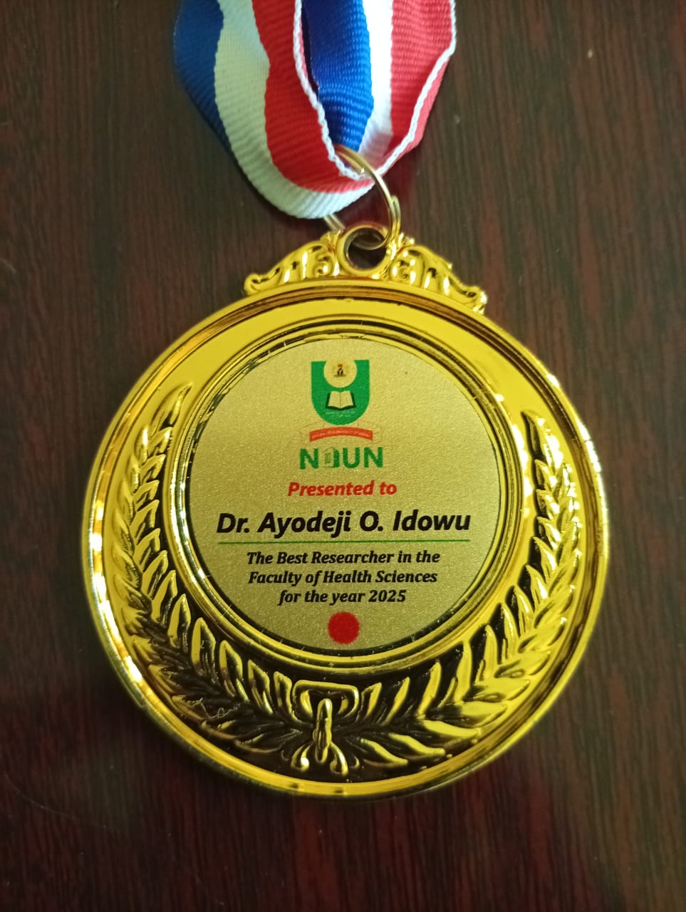 NOUN RESEARCH WEEK 2026: Dr. IDOWU RECEIVES BEST RESEARCHER AWARD